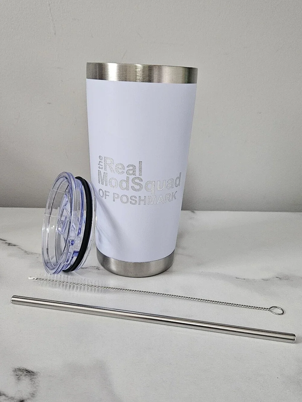 "The Real ModSquad Of Poshmark" 20oz Tumbler w/ Lid & Straw- Pick 1 - Picture 6 of 12